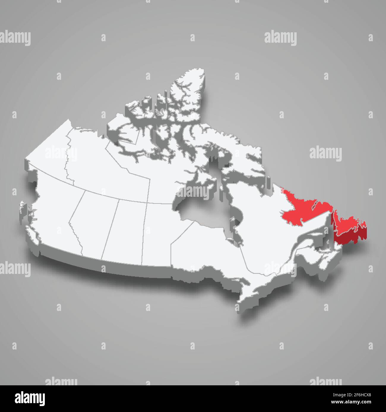 Newfoundland and labrador map hi-res stock photography and images - Alamy