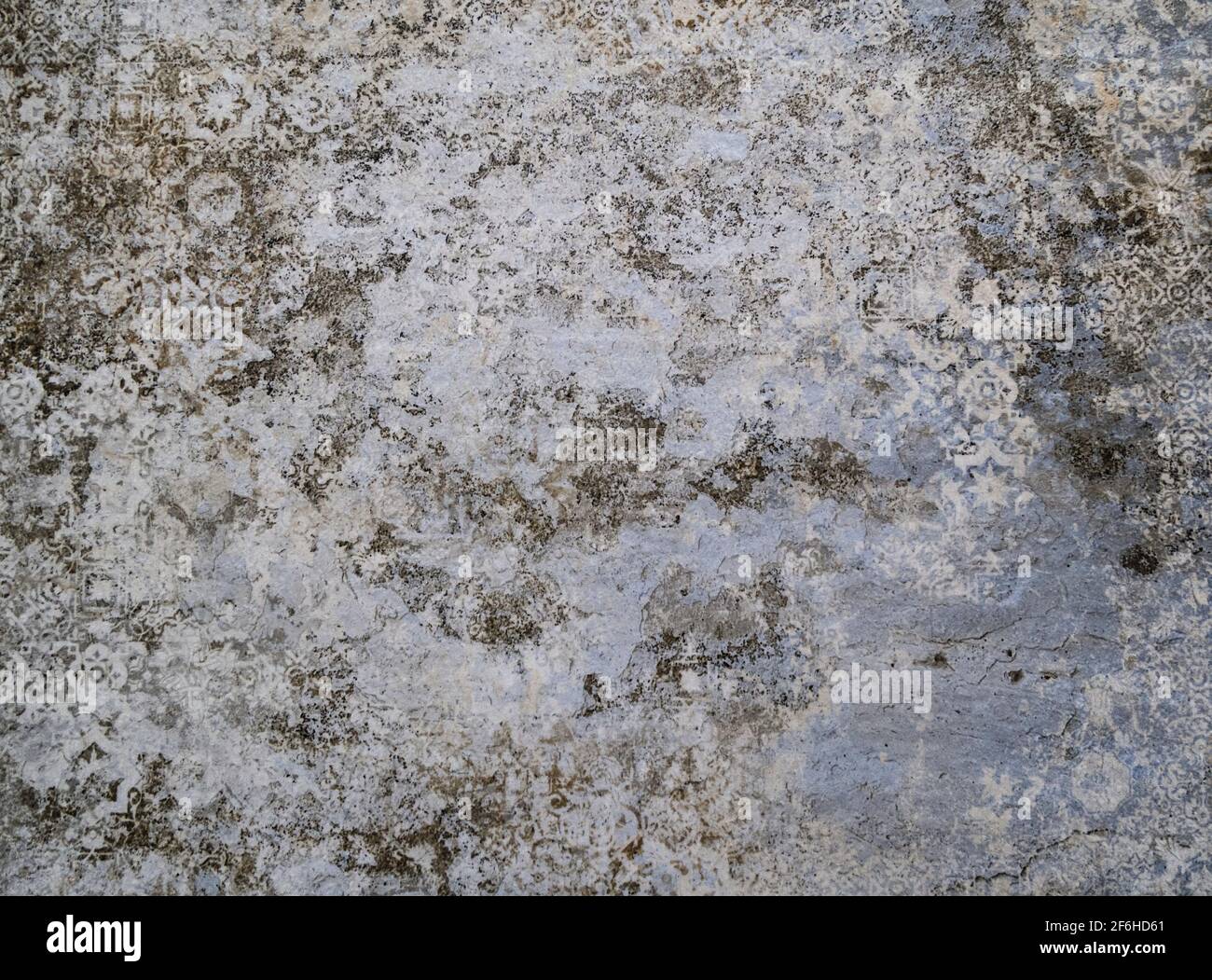 Grunge Aged Damask Pattern Surface Textured Background Stock Photo