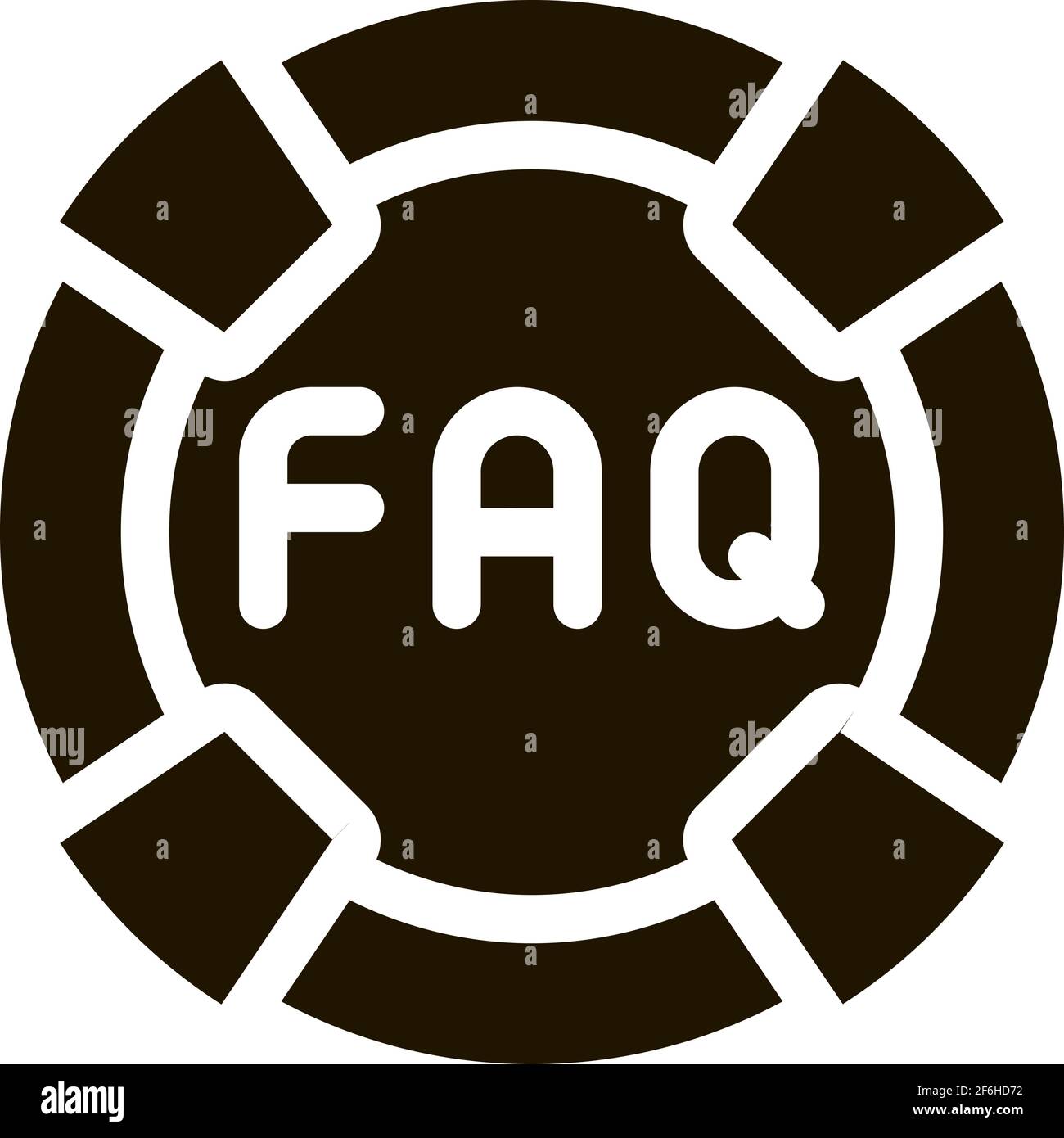 webshop faq icon Vector Glyph Illustration Stock Vector