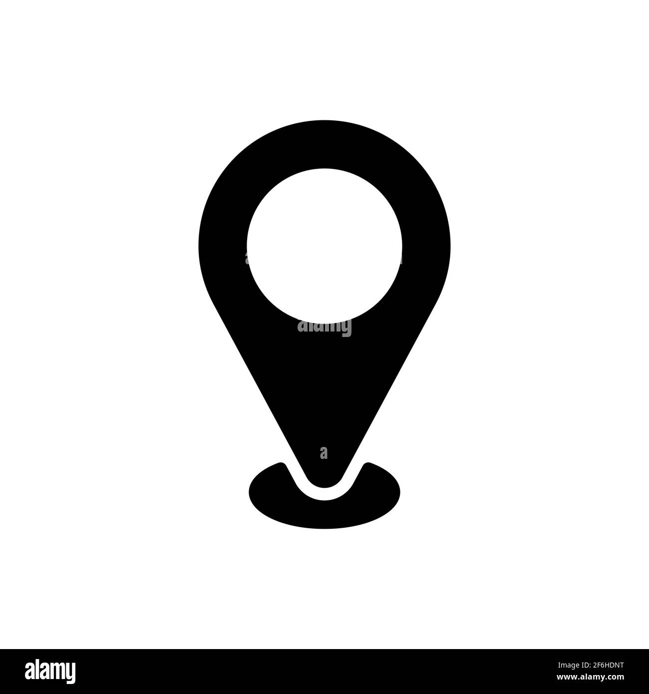 Pin map glyph icon. Map pointer. Map markers. GPS location symbol ...