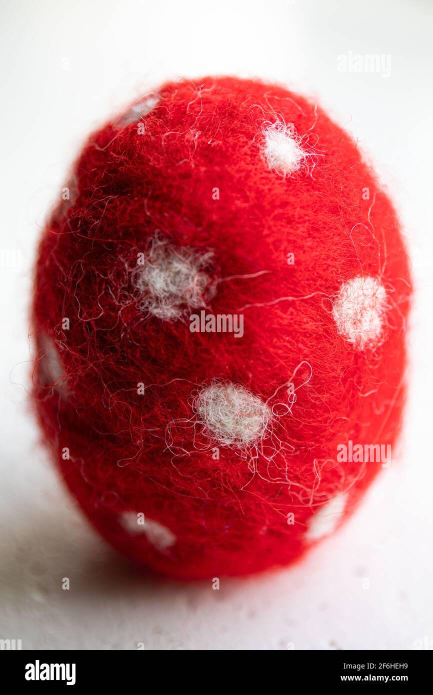 Felt easter egg Stock Photo