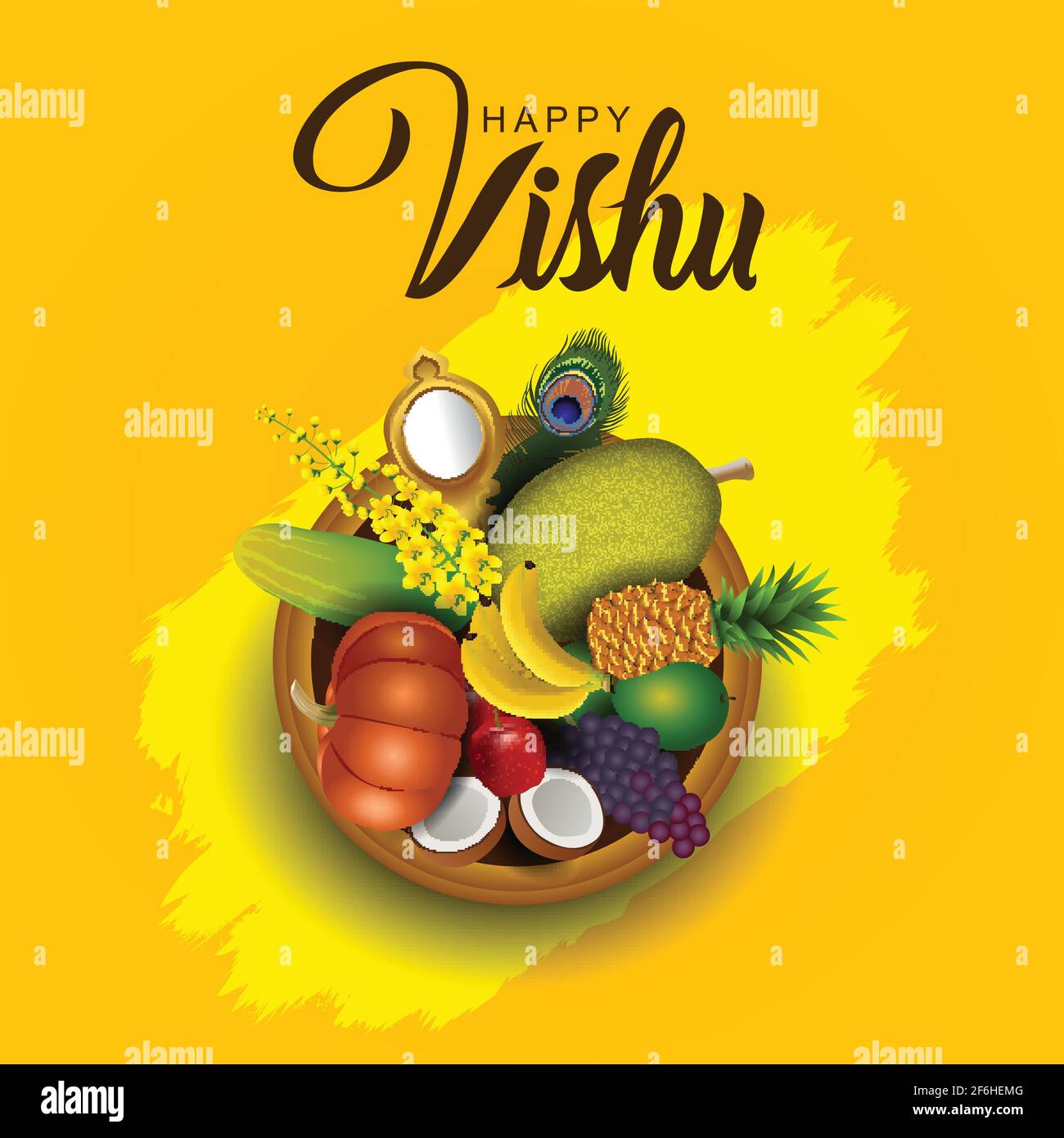 Happy Vishu greetings. April 14 Kerala festival with Vishu Kani ...