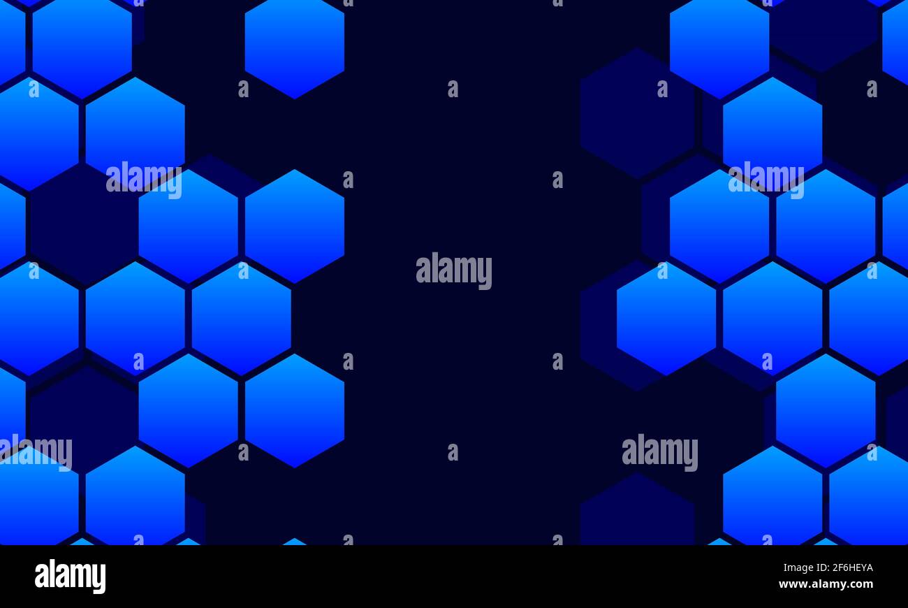 Abstract technology background with blue hexagonal. Vector illustration ...
