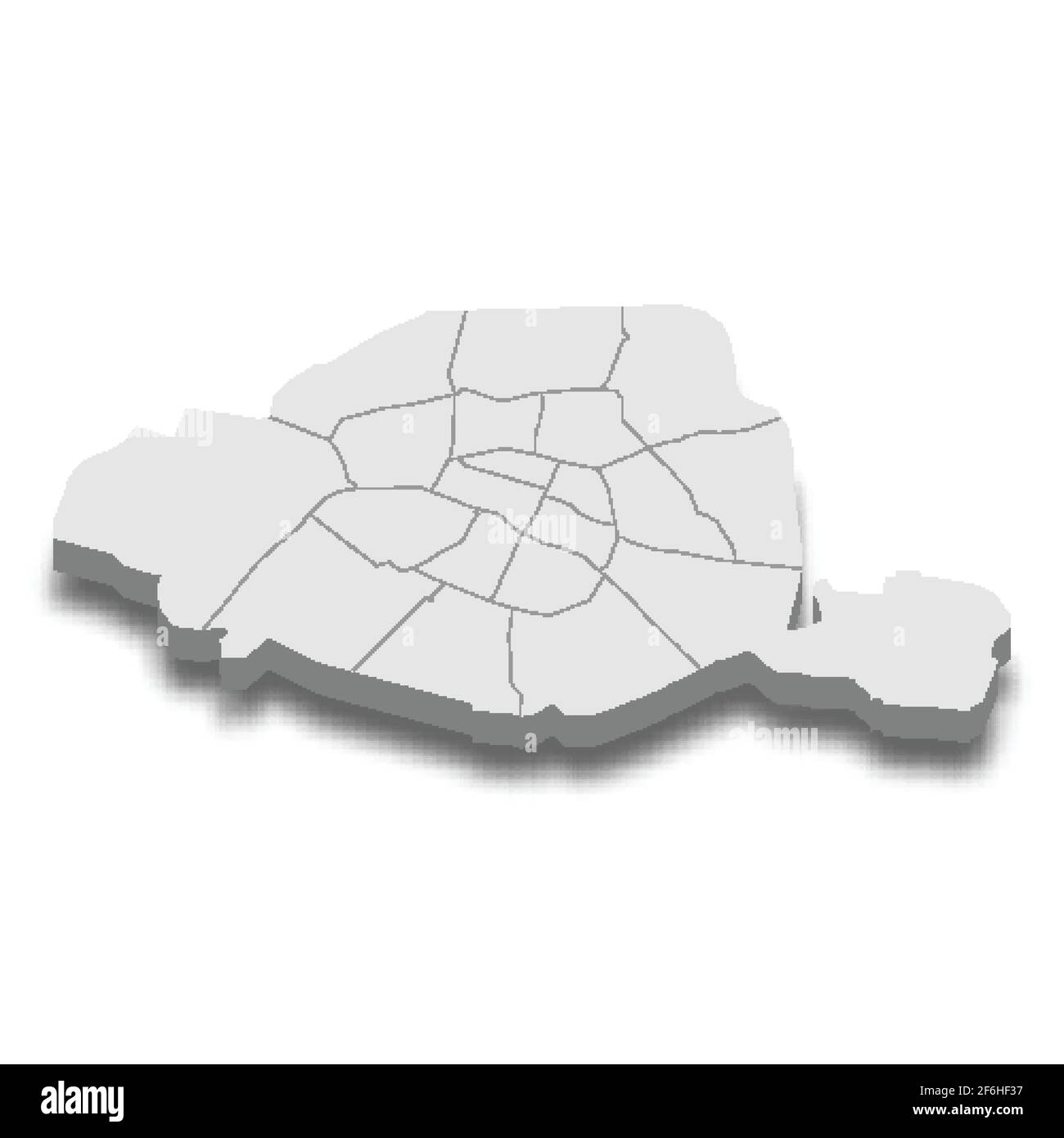 3d Isometric Map Of Paris City Is A Capital Of France Vector Illustration Stock Vector Image Art Alamy