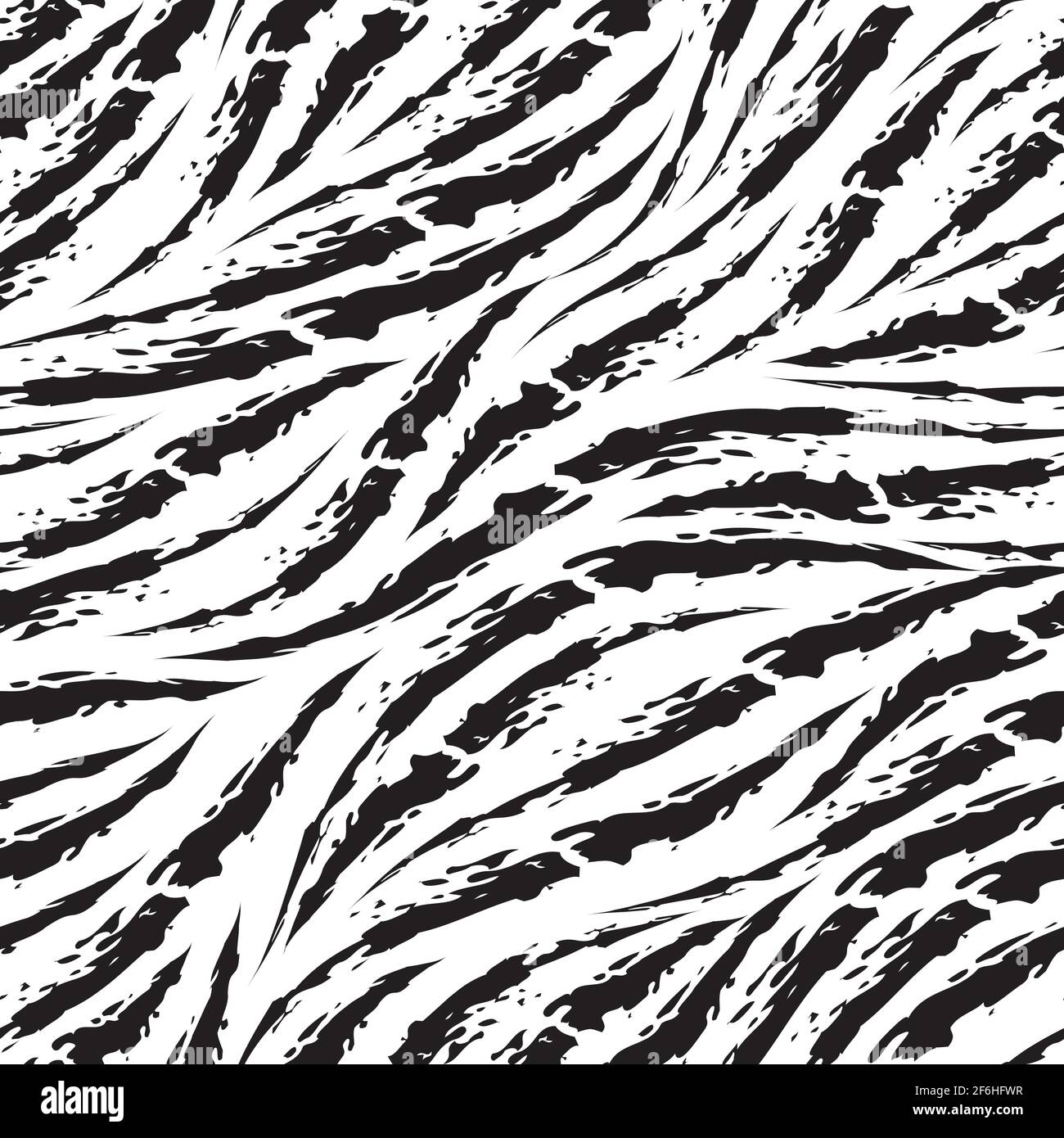 Seamless vector black and white pattern.Zebra skin Stock Vector Image ...