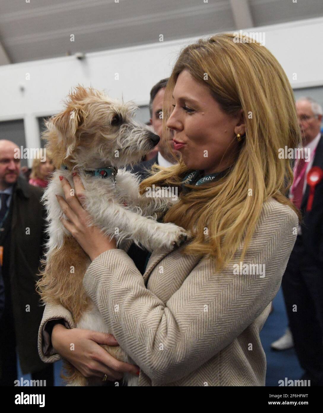 File photo dated 13/12/19 of the Prime Minister's fiancee Carrie Symonds, head of communications at the Aspinall Foundation. An investigation has been launched by the Charity Commission into the animal conservation group which employs the Prime Minister's fiancee amid 'serious concerns' about its 'governance and financial management', although the subject of the inquiry dates from before she joined the organisation. Issue date: Thursday April 1, 2021. Stock Photo