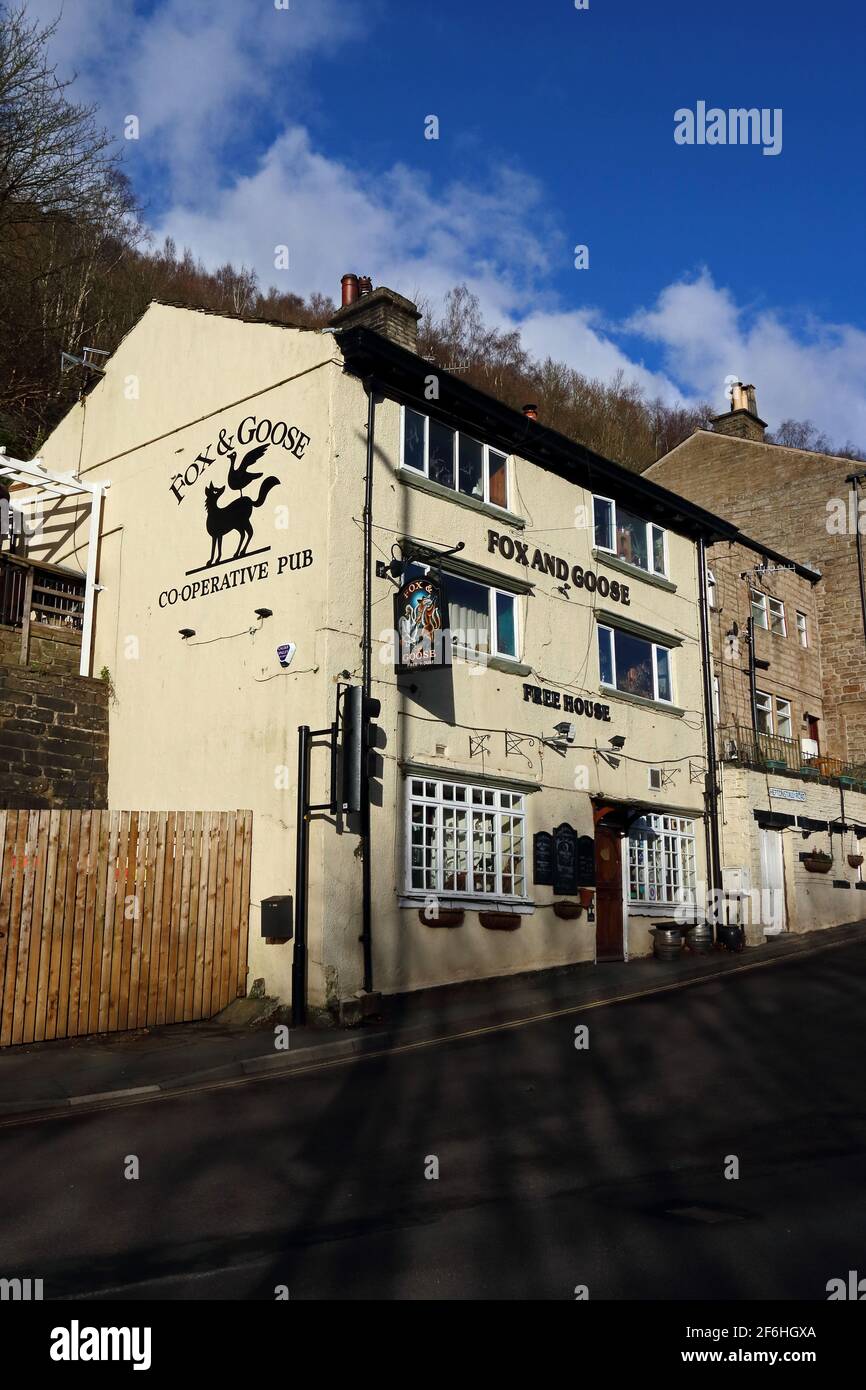 The fox and goose, hebden bridge hi-res stock photography and images