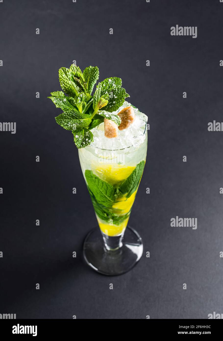 Colorful vodka and rum cocktails served in Mason Jars or a glass