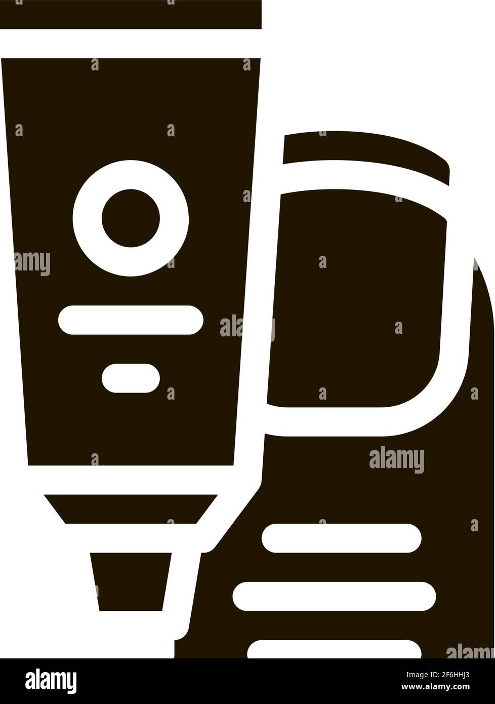 nail water percent icon Vector Glyph Illustration Stock Vector