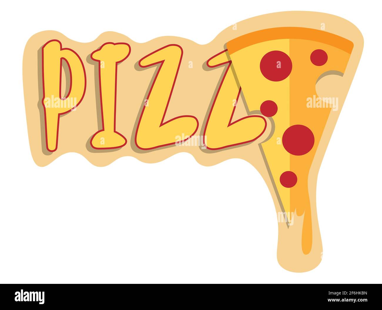 pizza logo made of letters and pizza slice 1 Stock Vector Image & Art