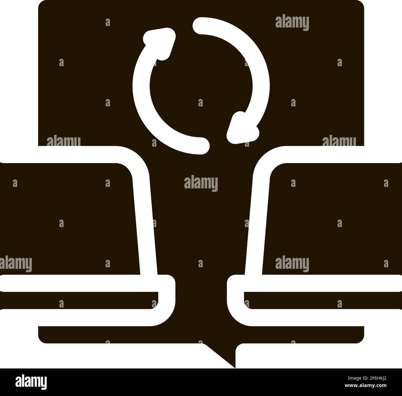 computers connection icon Vector Glyph Illustration Stock Vector