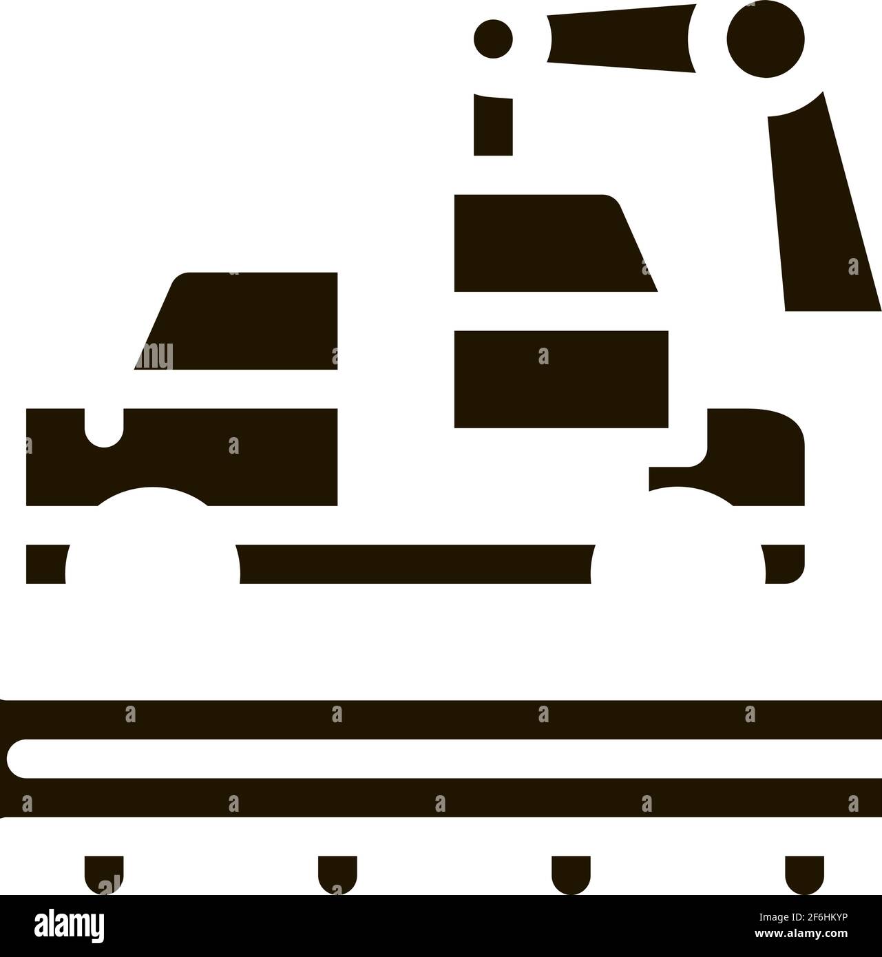 car manufacturing icon Vector Glyph Illustration Stock Vector