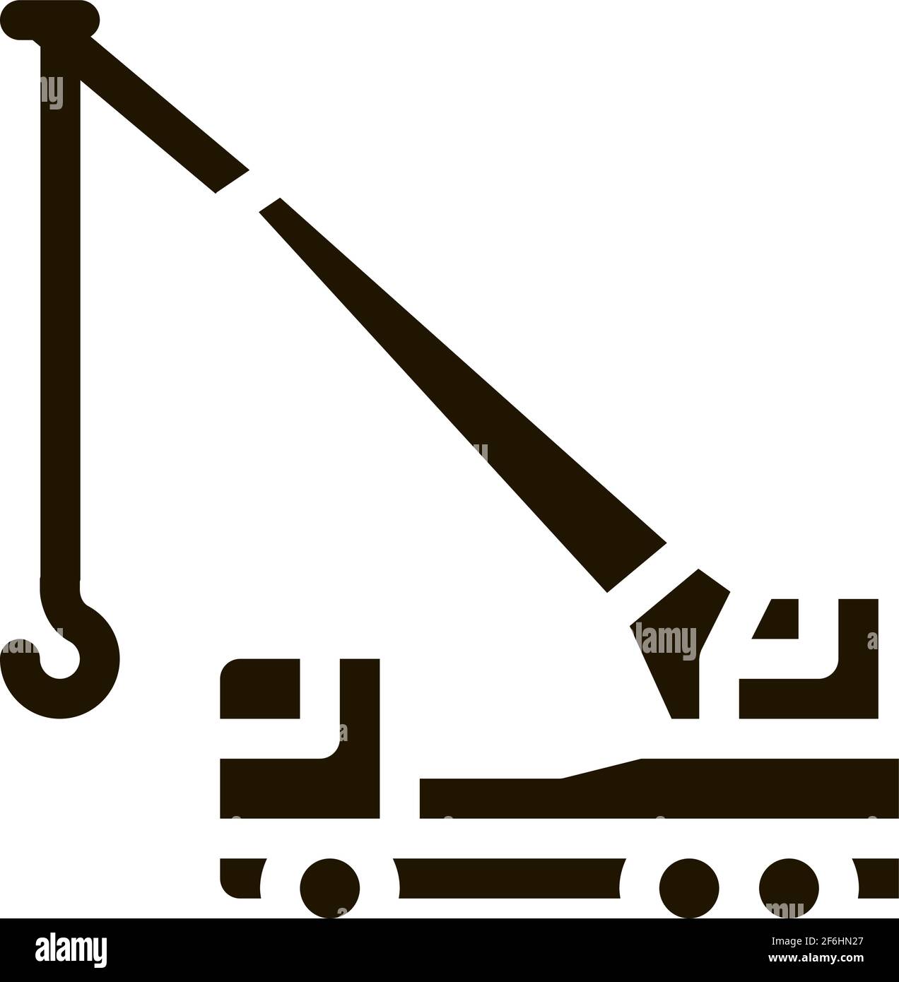crane hydraulic equipment icon Vector Glyph Illustration Stock Vector ...