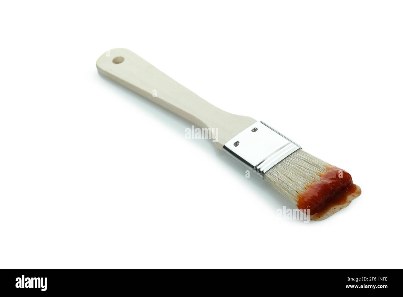 Brush with barbecue sauce isolated on white background Stock Photo Alamy