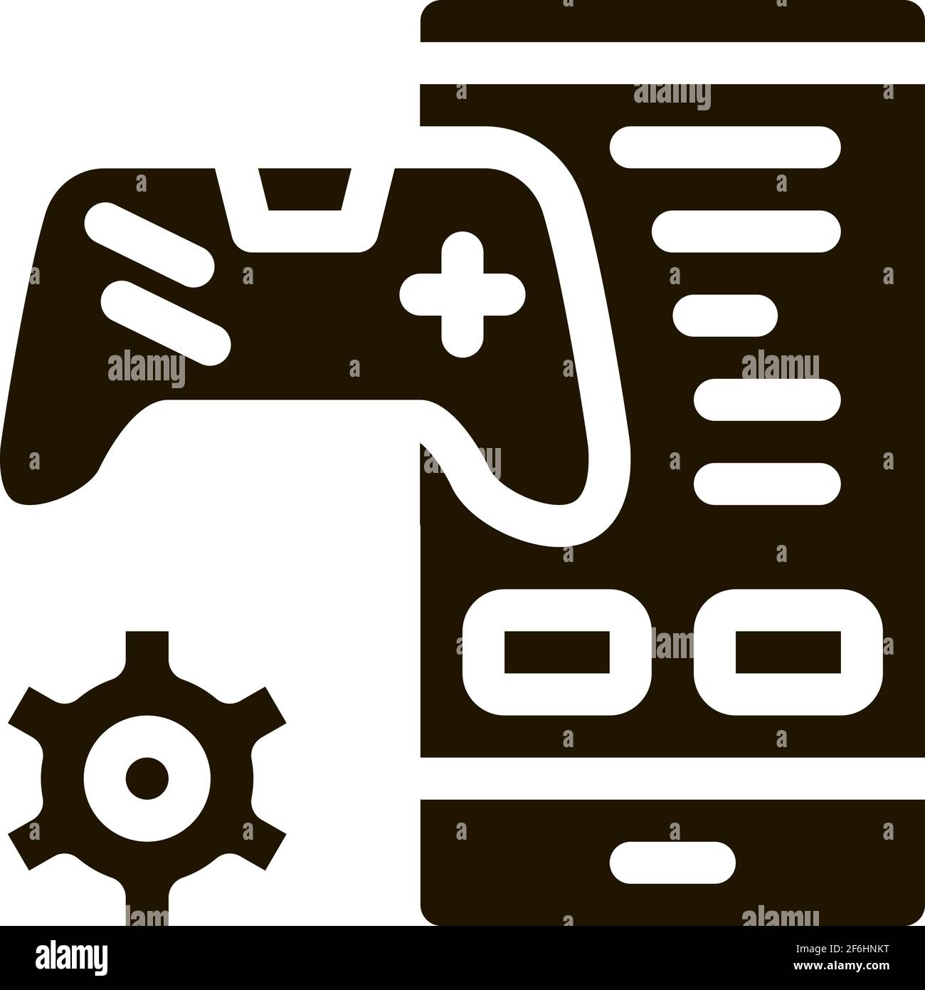 phone game app icon Vector Glyph Illustration Stock Vector