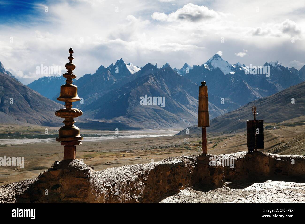 Karsha gompa - buddhist monastery in Zanskar valley - Ladakh - Jamu and Kashmir - India Stock Photo