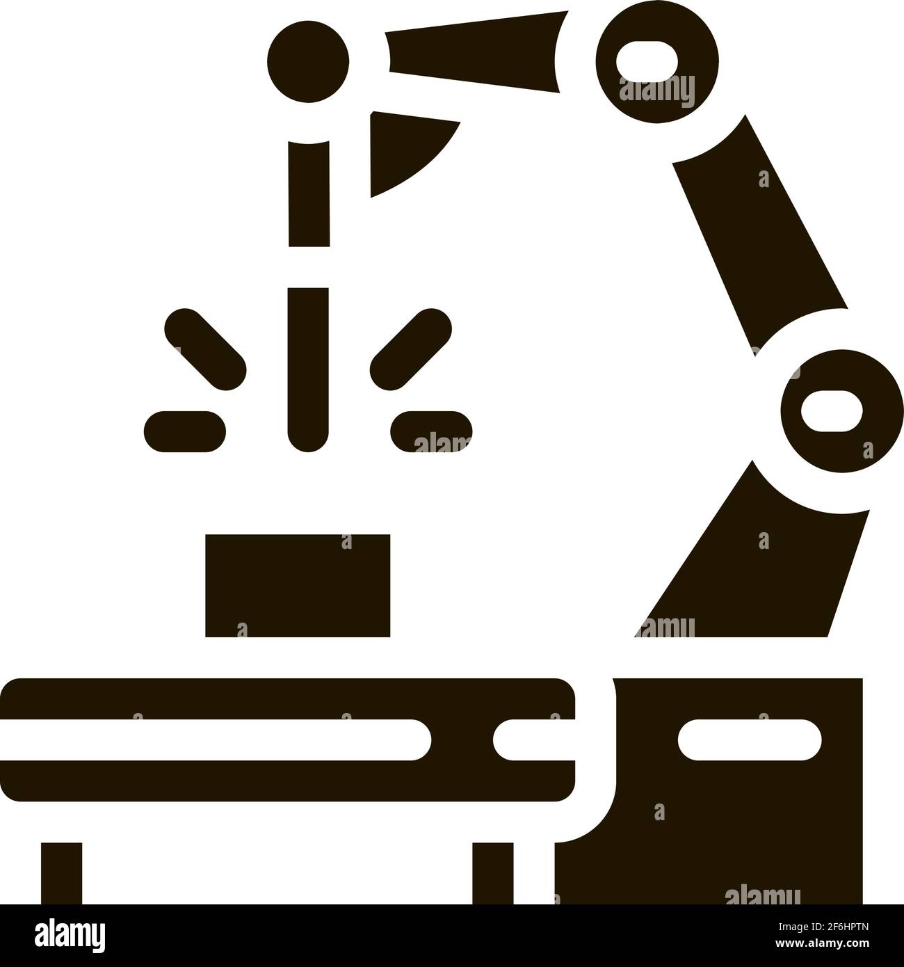 manufacturing engineering machine icon Vector Glyph Illustration Stock Vector