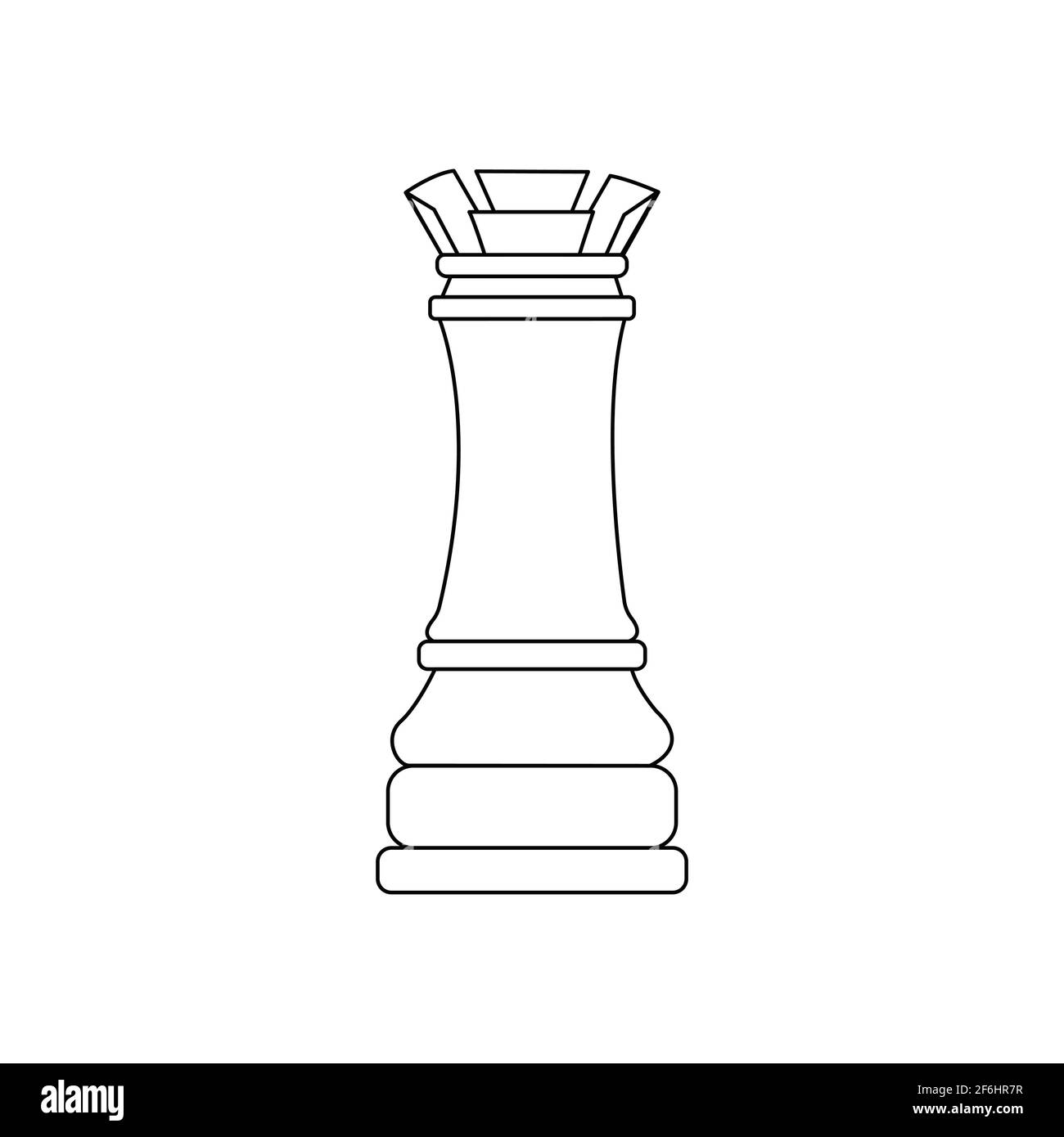 Isolated rook chess piece icon Royalty Free Vector Image