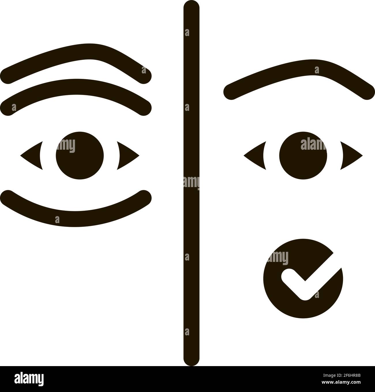 medical eyelid surgery icon Vector Glyph Illustration Stock Vector ...