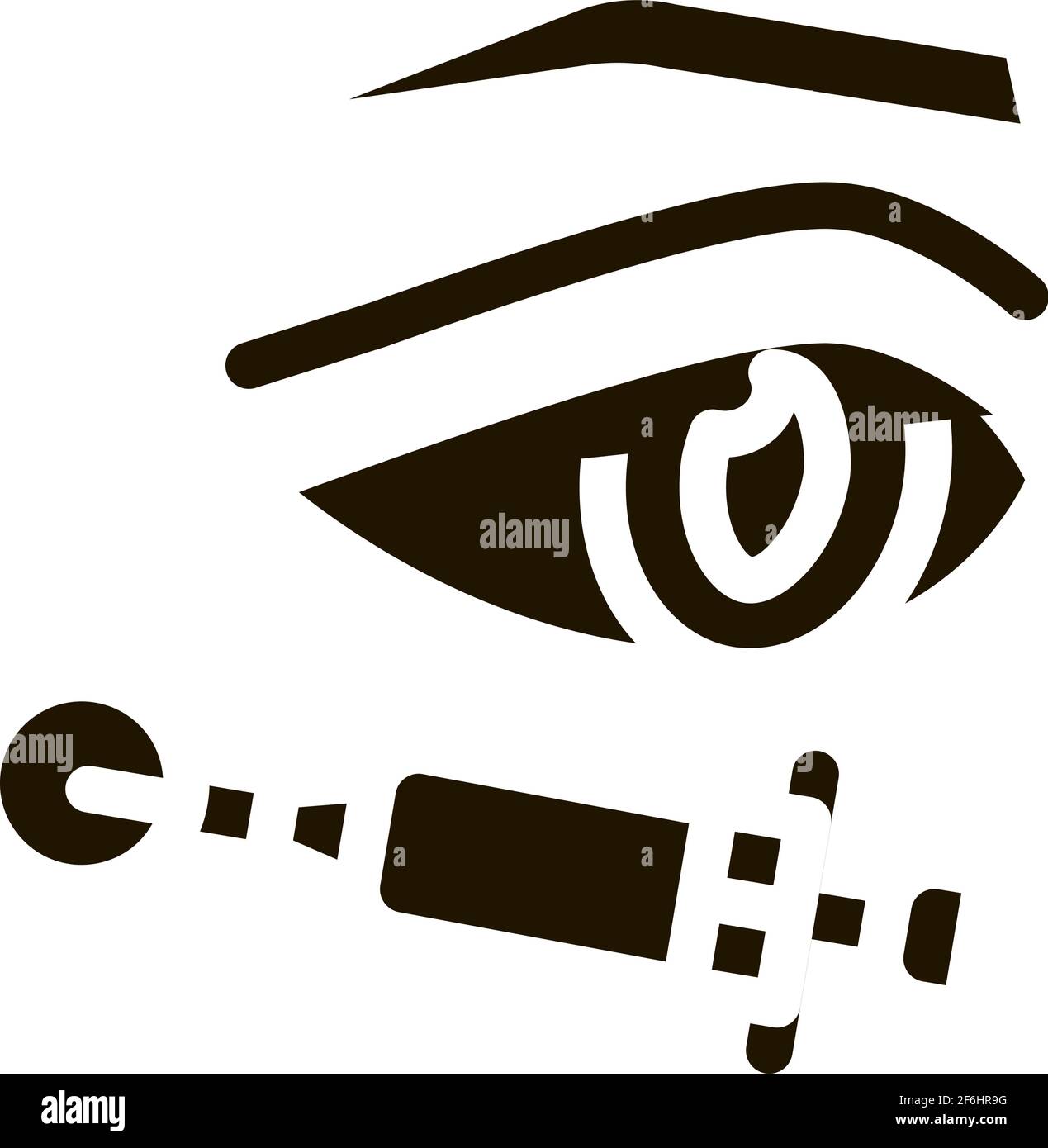 eyelid surgery anesthesia icon Vector Glyph Illustration Stock Vector ...