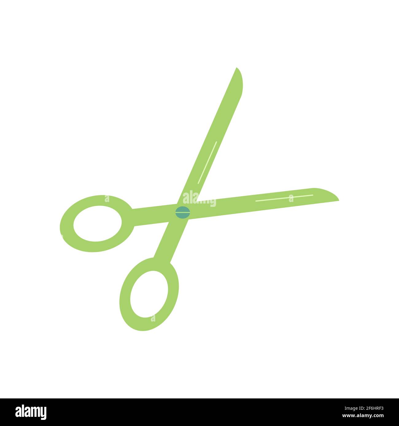 Scissors. Vector isolated icon illustration in flat style. Stationery Stock Vector