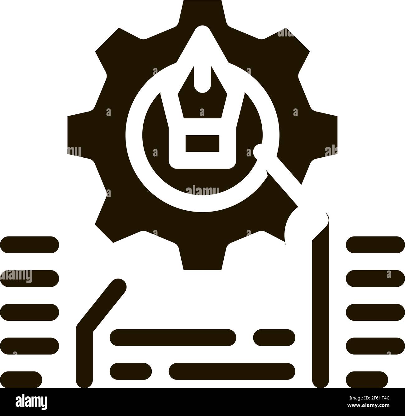 front end working and design icon Vector Glyph Illustration Stock ...