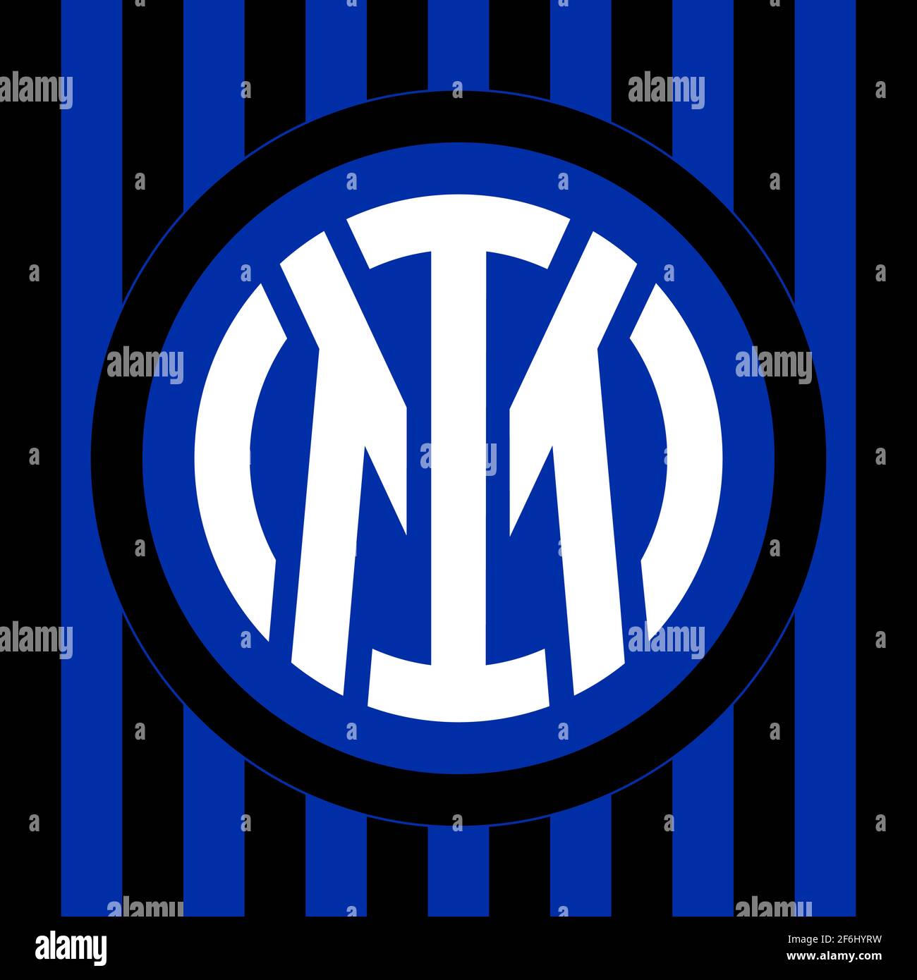 Milan, Italy, March 2021 - Internazionale (International) Football Club new  brand logo 2021 design Stock Photo - Alamy