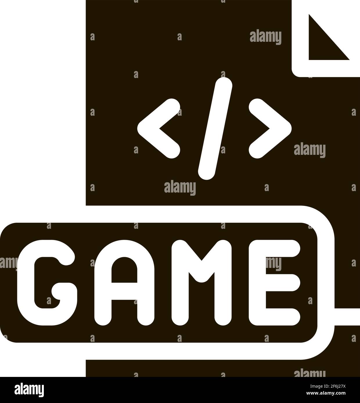 game development coding icon Vector Glyph Illustration Stock Vector ...