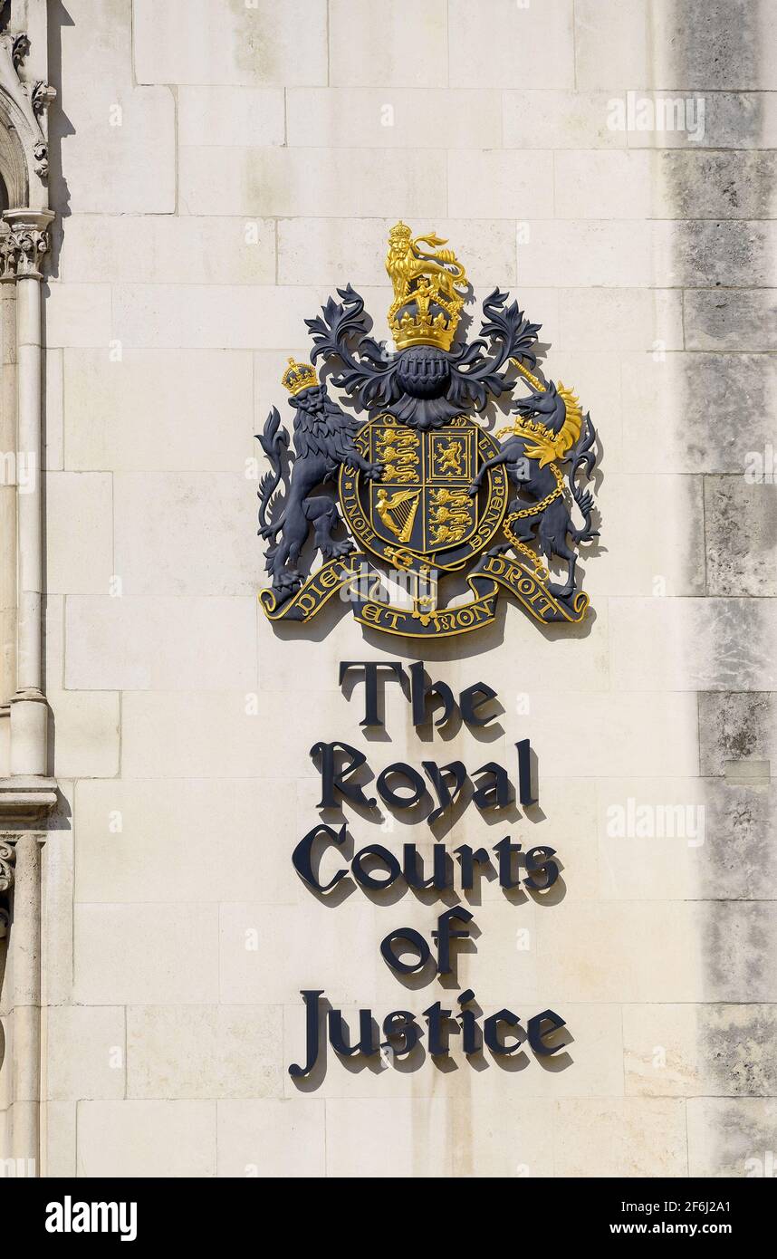 London, England, UK. Royal Courts of Justice ('The Law Courts') in the Strand Stock Photo