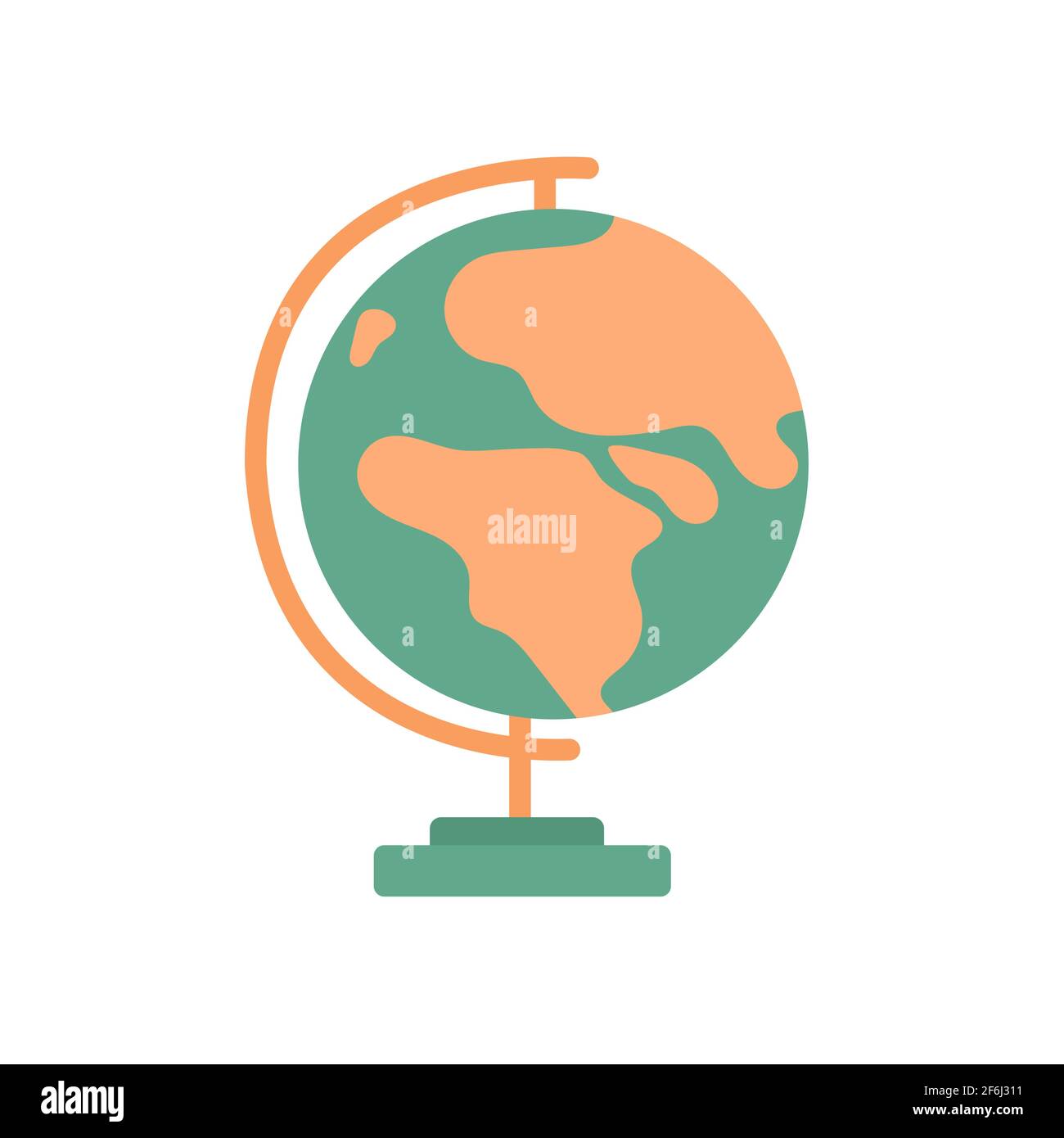 Globe on a stand. Model for geography lessons at school. Vector ...