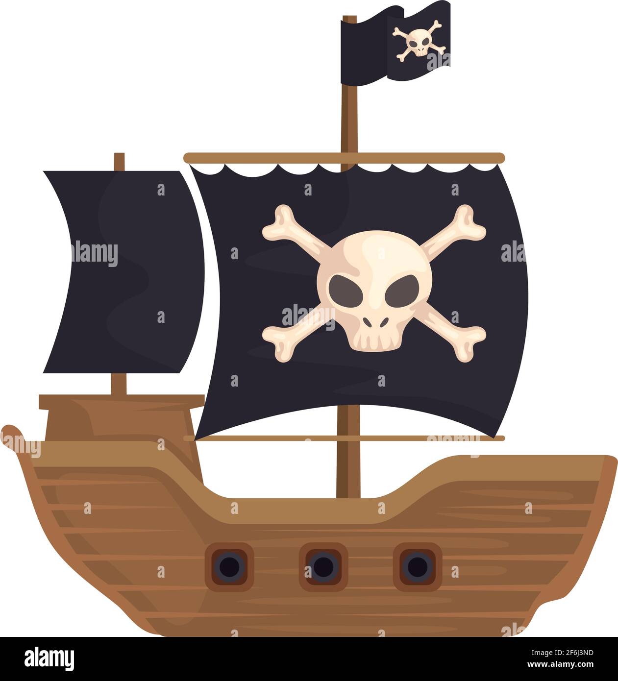 pirate wooden ship Stock Vector Image & Art - Alamy