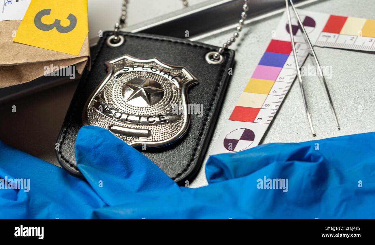 Police Badge With Chain In 3d Vector Stock Illustration - Download