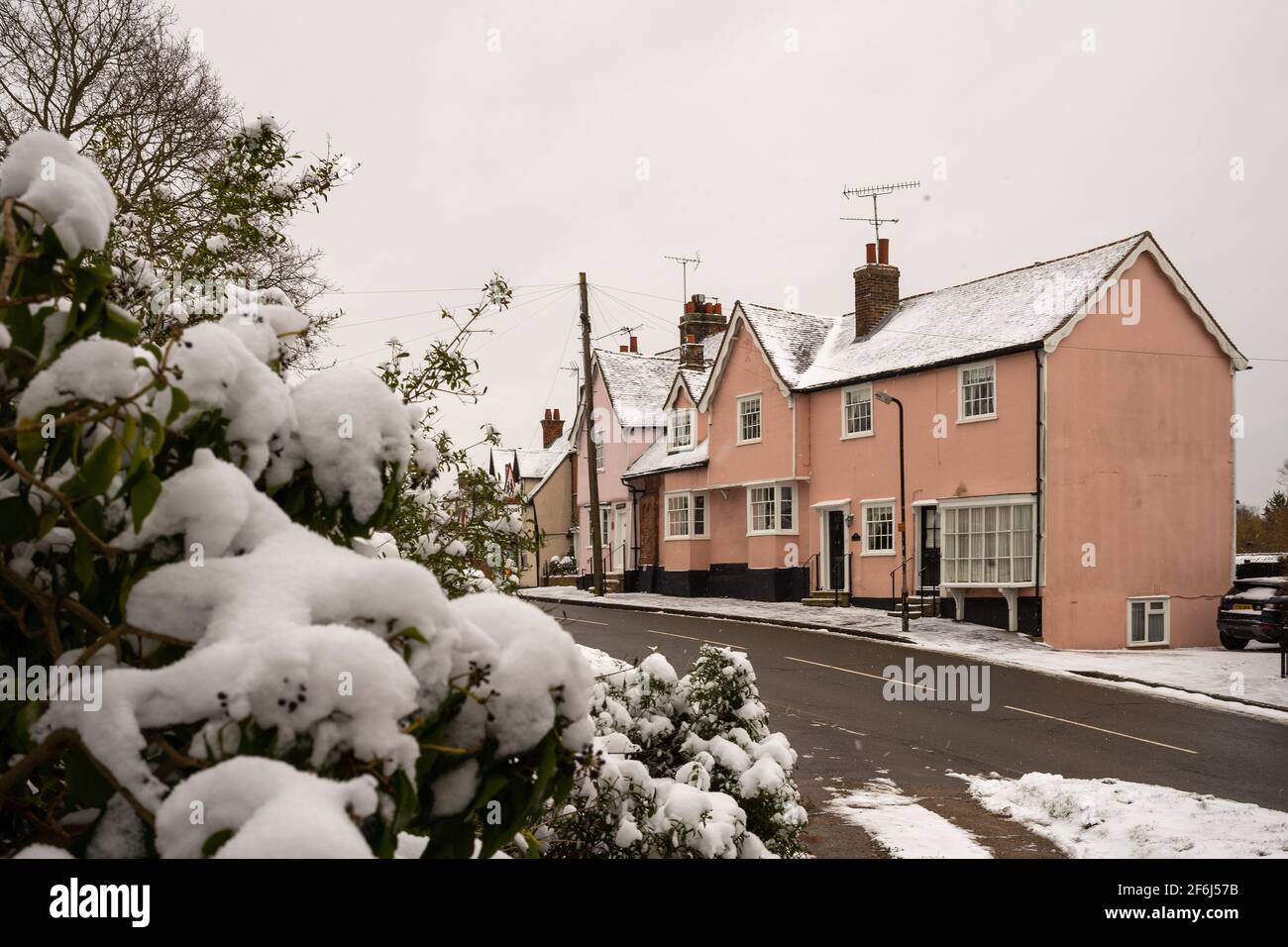Houses on Chipping Hill Stock Photo Alamy