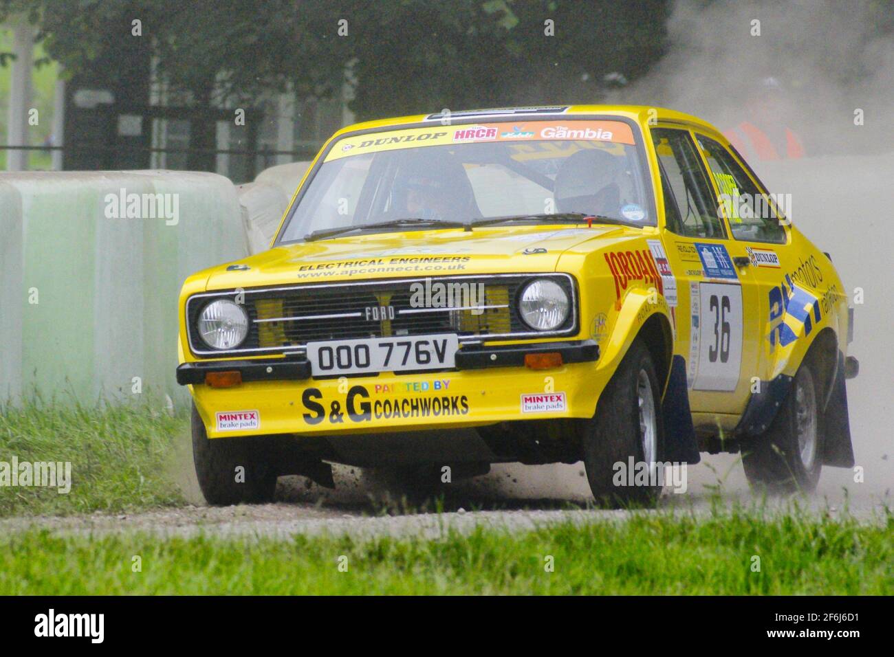 Ford Escort Mk2 cars rebuilt as rally cars seen at the rally event at Chatsworth house 2008. Stock Photo
