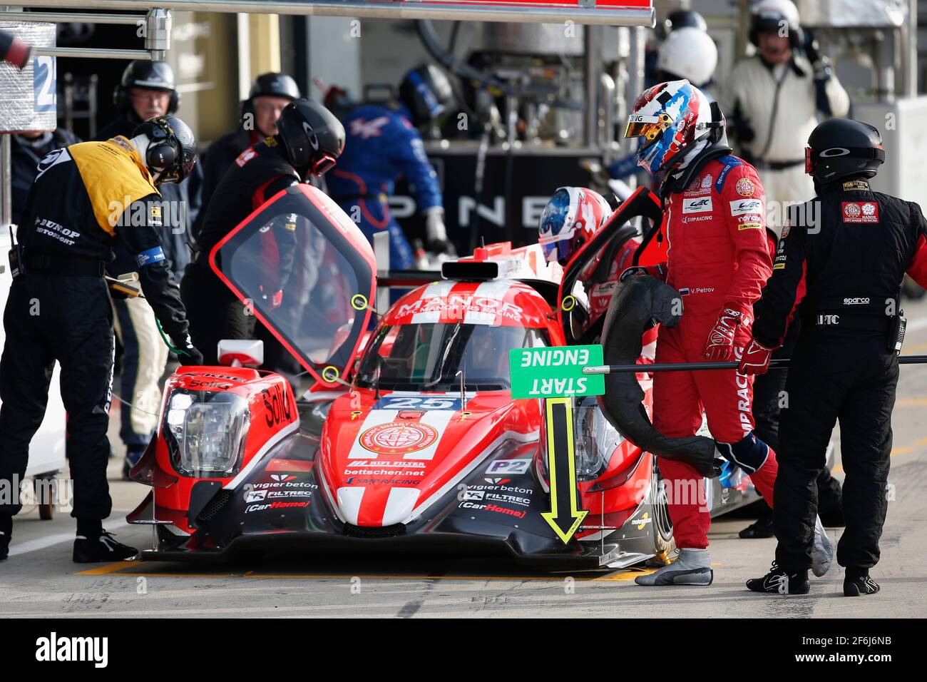 PETROV Vitaly (rus), Oreca 07 Gibson team CEFC Manor TRS racing, ambiance portrait during the 2017 FIA WEC World Endurance Championship 6 Hours of Silverstone, England, from April 14 to 16 - Photo DPPI / Jean Michel Le Meur. Stock Photo