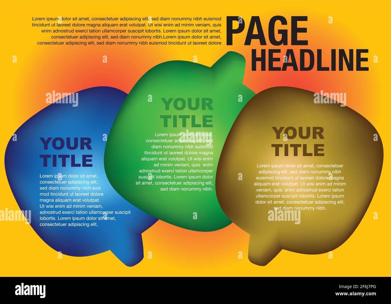 Simple layout design options with area for own copy. Vector ...