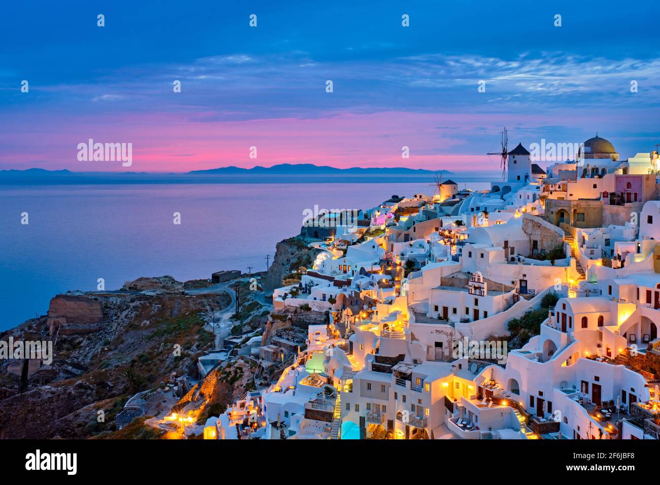 Famous greek tourist destination Oia, Greece Stock Photo