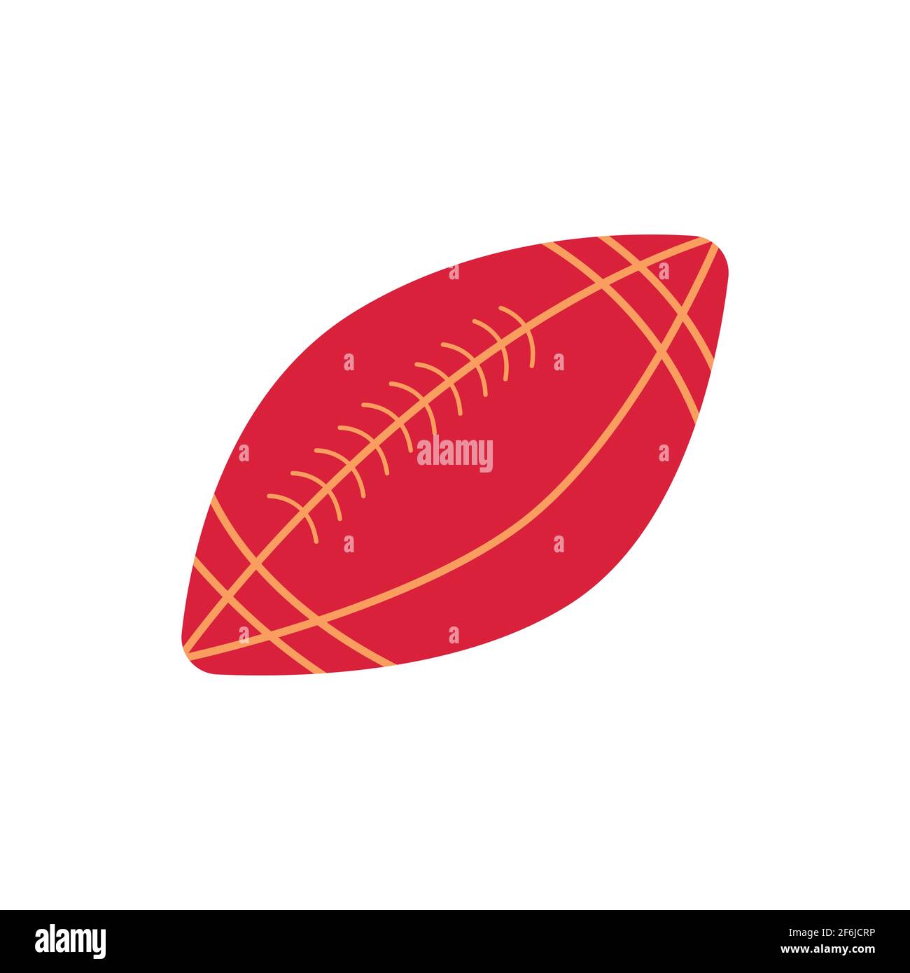 American football ball. For sports, football, physical education lessons. Vector isolated illustration in flat style Stock Vector