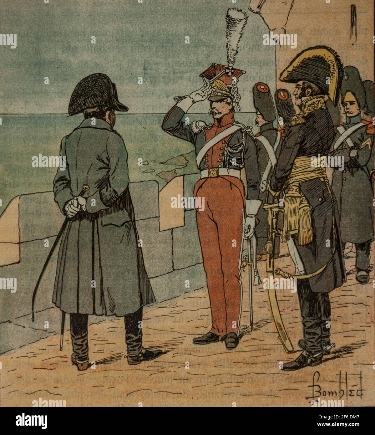 napoleon reçoit piuotowski a l'ile d'elbe ,le memorial de sainte helene