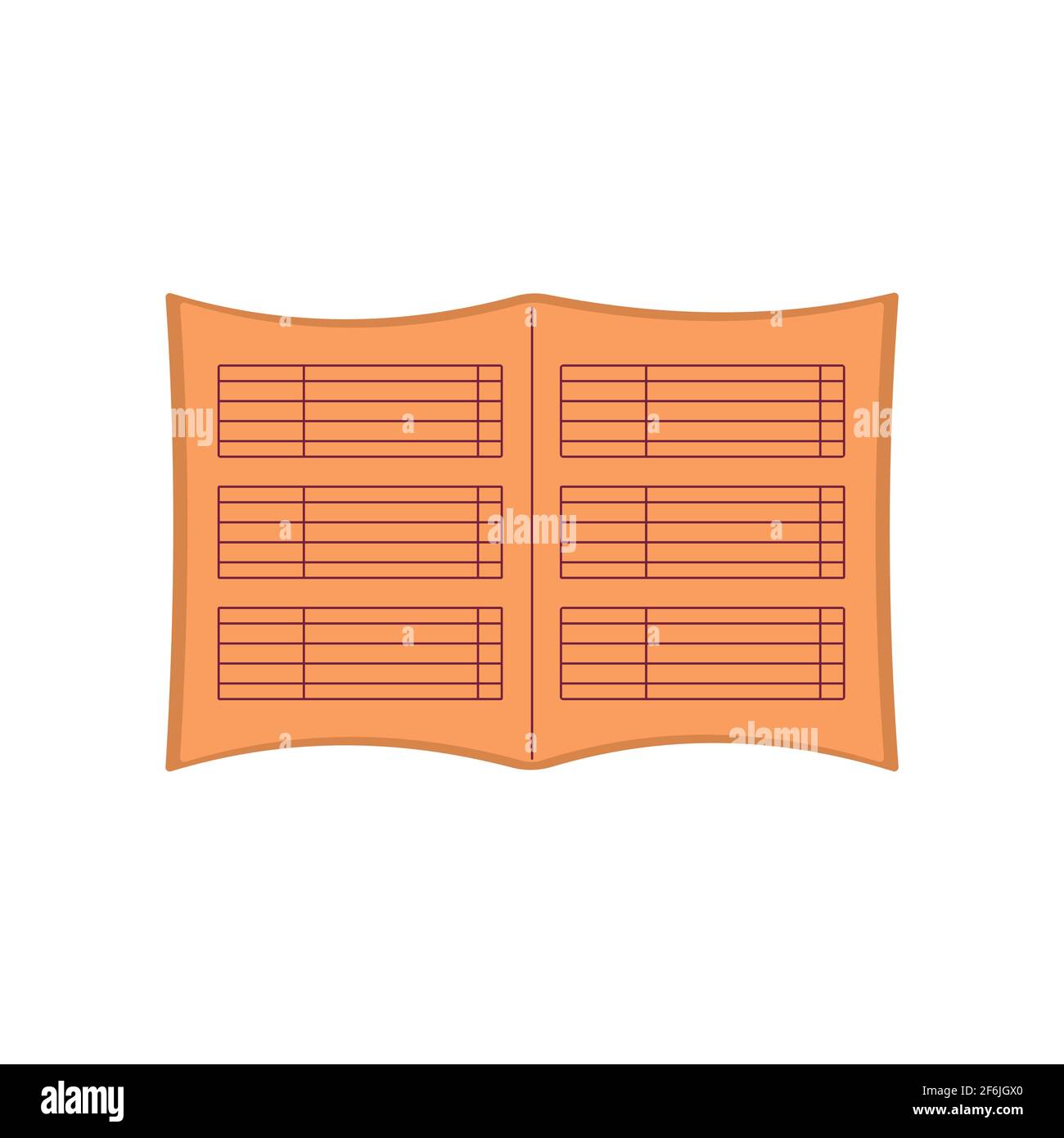 School diary for assessment and homework. Planner icon in flat style ...