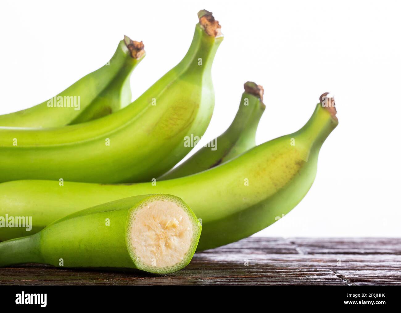 Organic green plantain Musa x paradisiaca Stock Photo Alamy