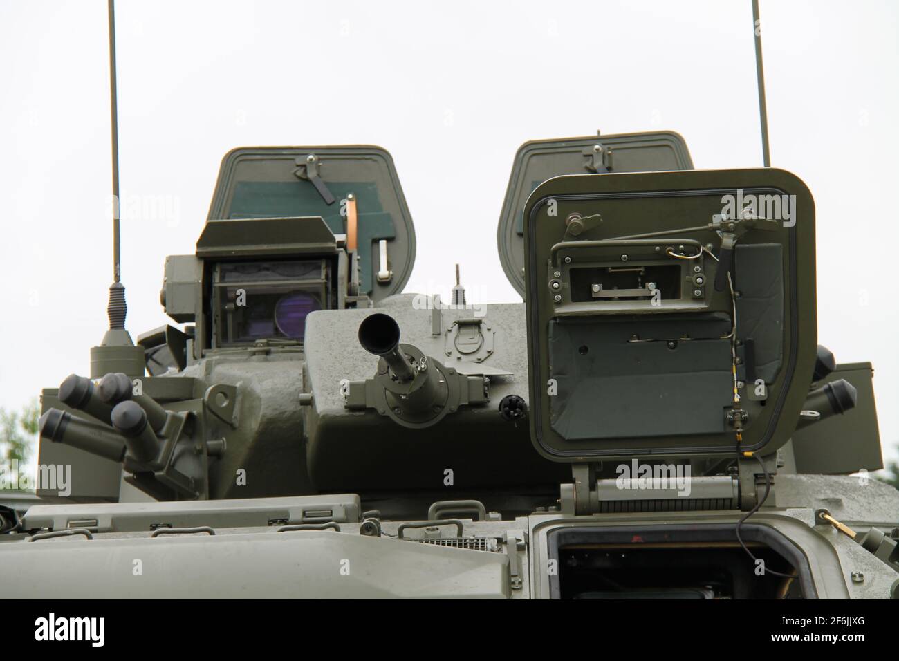 The Front and Gun of a Military Armoured Vehicle Stock Photo - Alamy