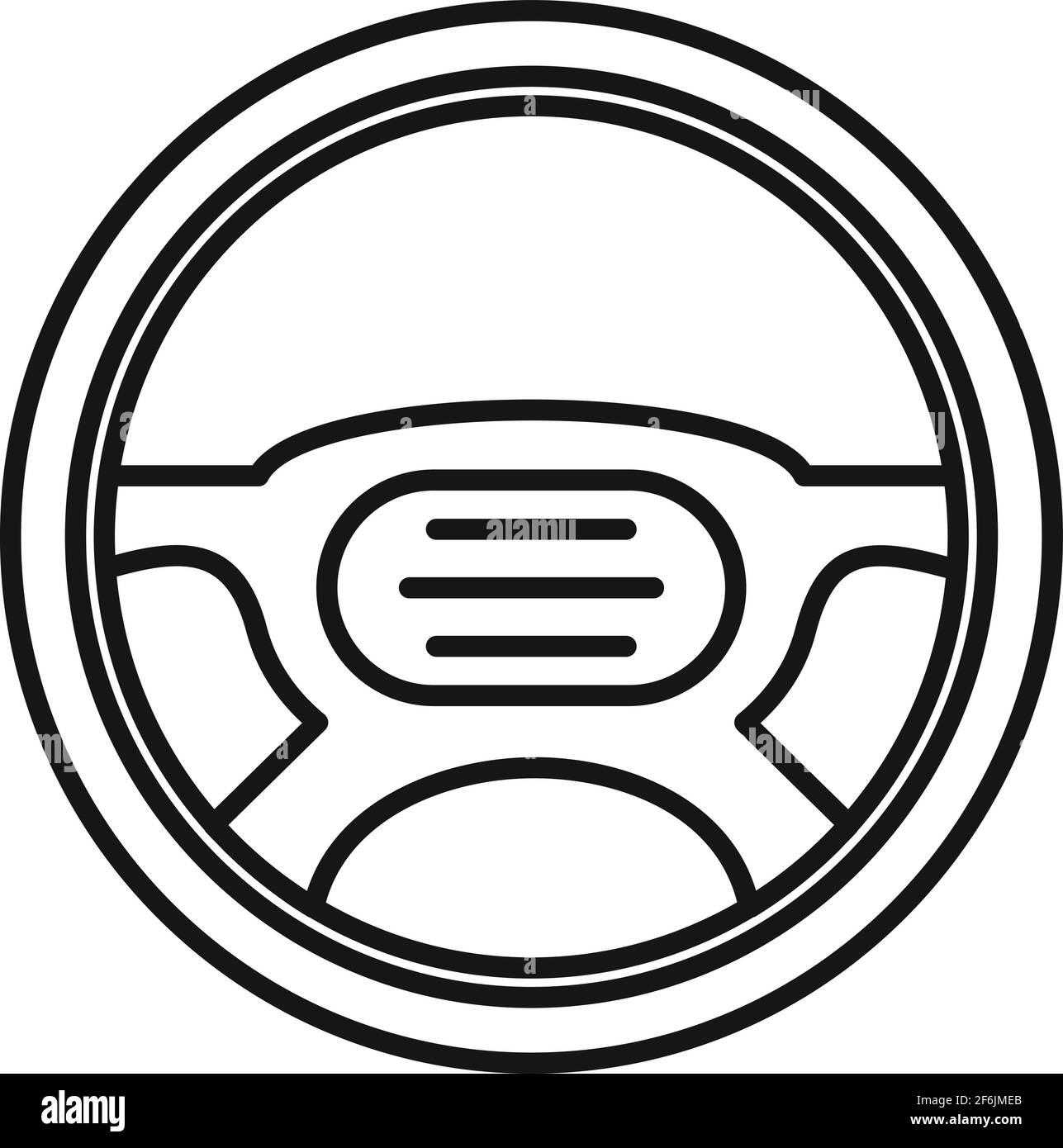 Automobile steering wheel icon, outline style Stock Vector Image & Art