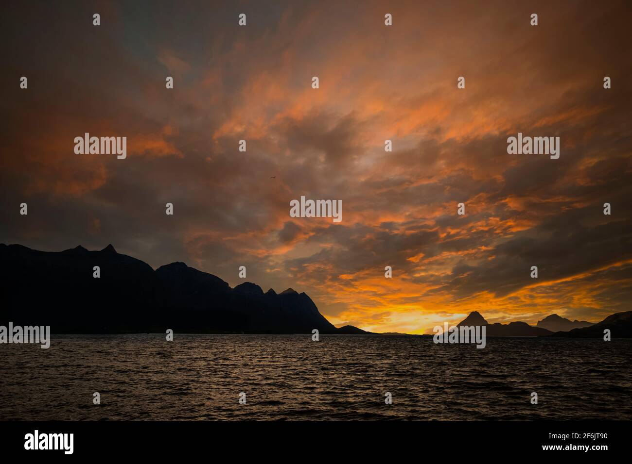 Midnight sun at Vesteralen, Norway Stock Photo - Alamy