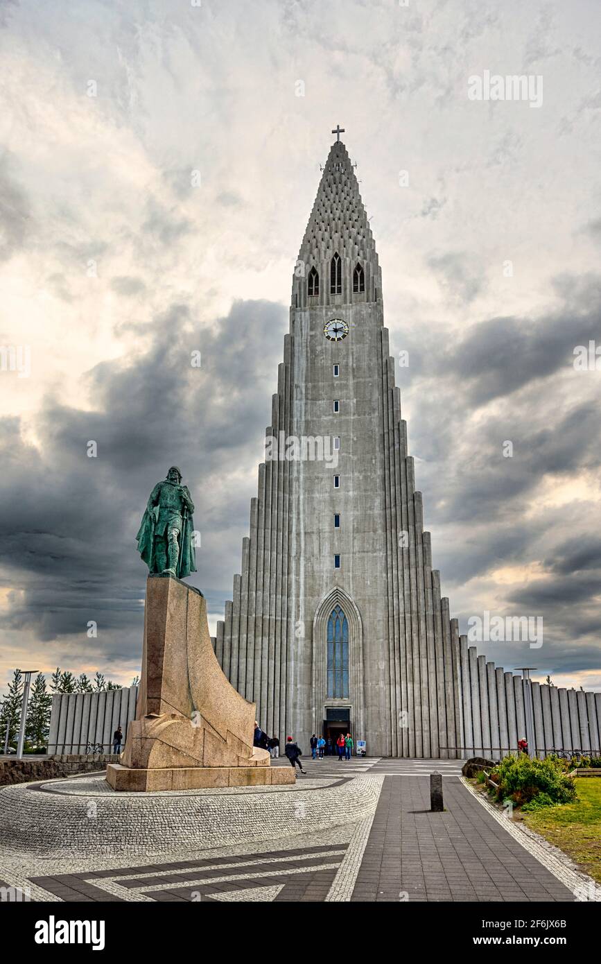 Hallgrímskirkja church. Reykjavik Iceland Stock Photo