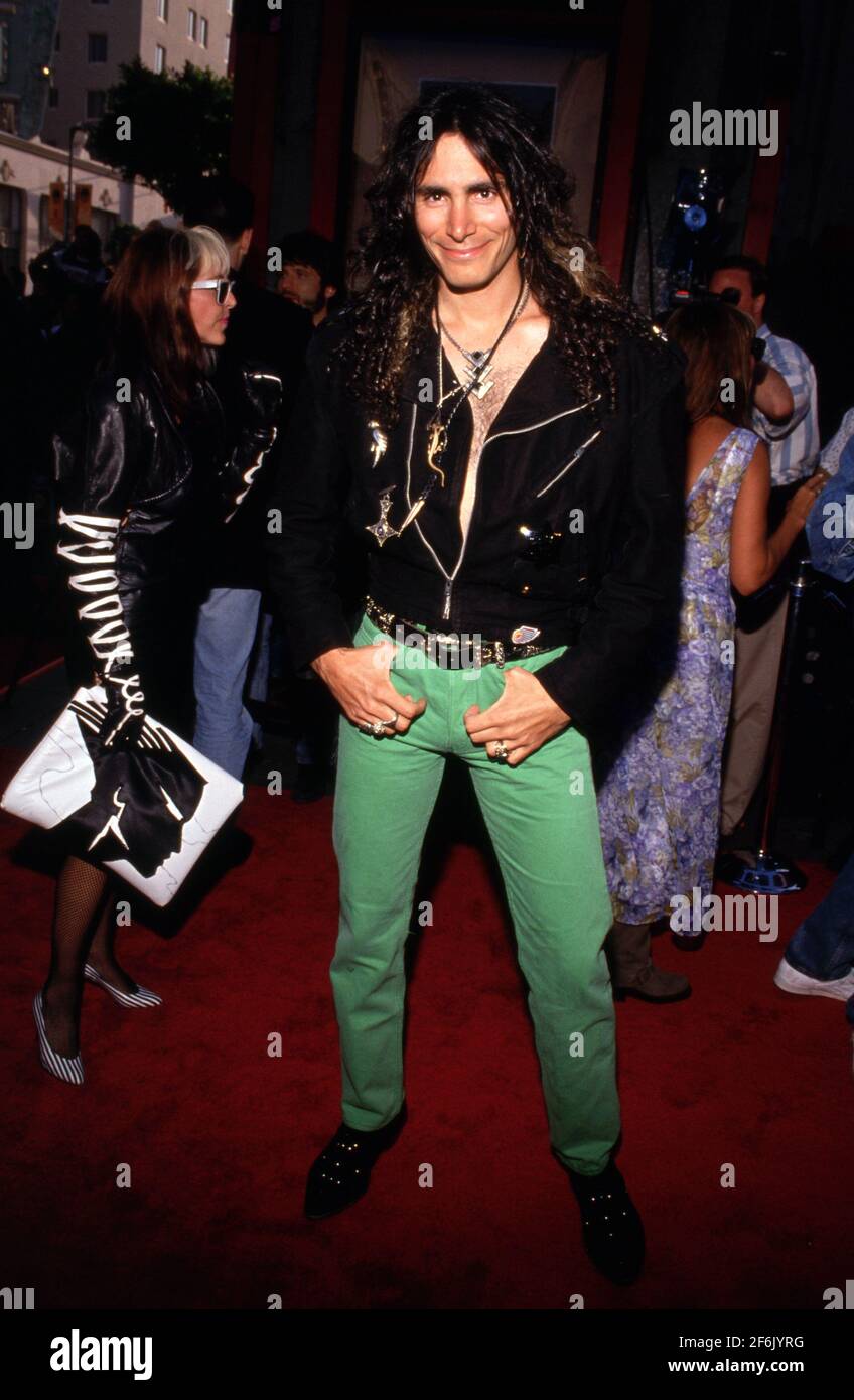 HOLLYWOOD, CA - JULY 11: Steve Vai attends the premiere of 'Bill and Ted's Bogus Journey' on July 11, 1991 at Mann Chinese Theater in Hollywood, California. Credit: Ralph Dominguez/MediaPunch Stock Photo