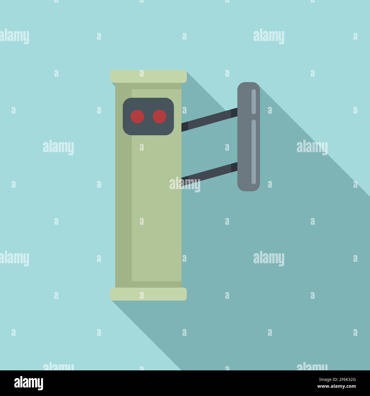 Entrance turnstile icon, flat style Stock Vector