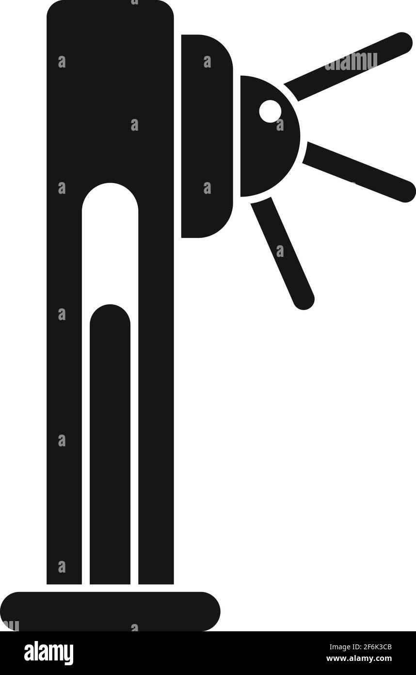 Security turnstile icon, simple style Stock Vector