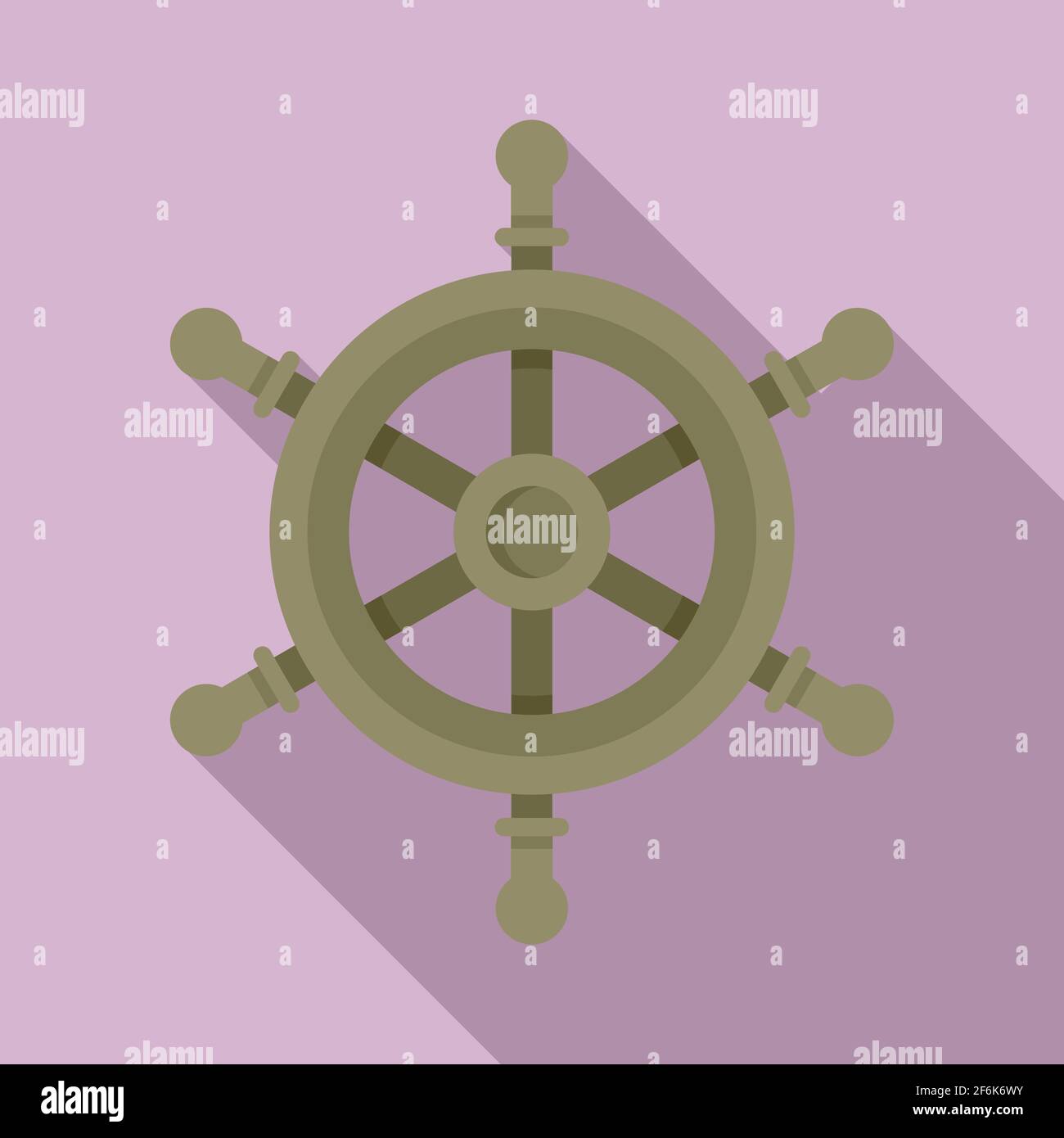 Helm ship wheel icon, flat style Stock Vector Image & Art - Alamy