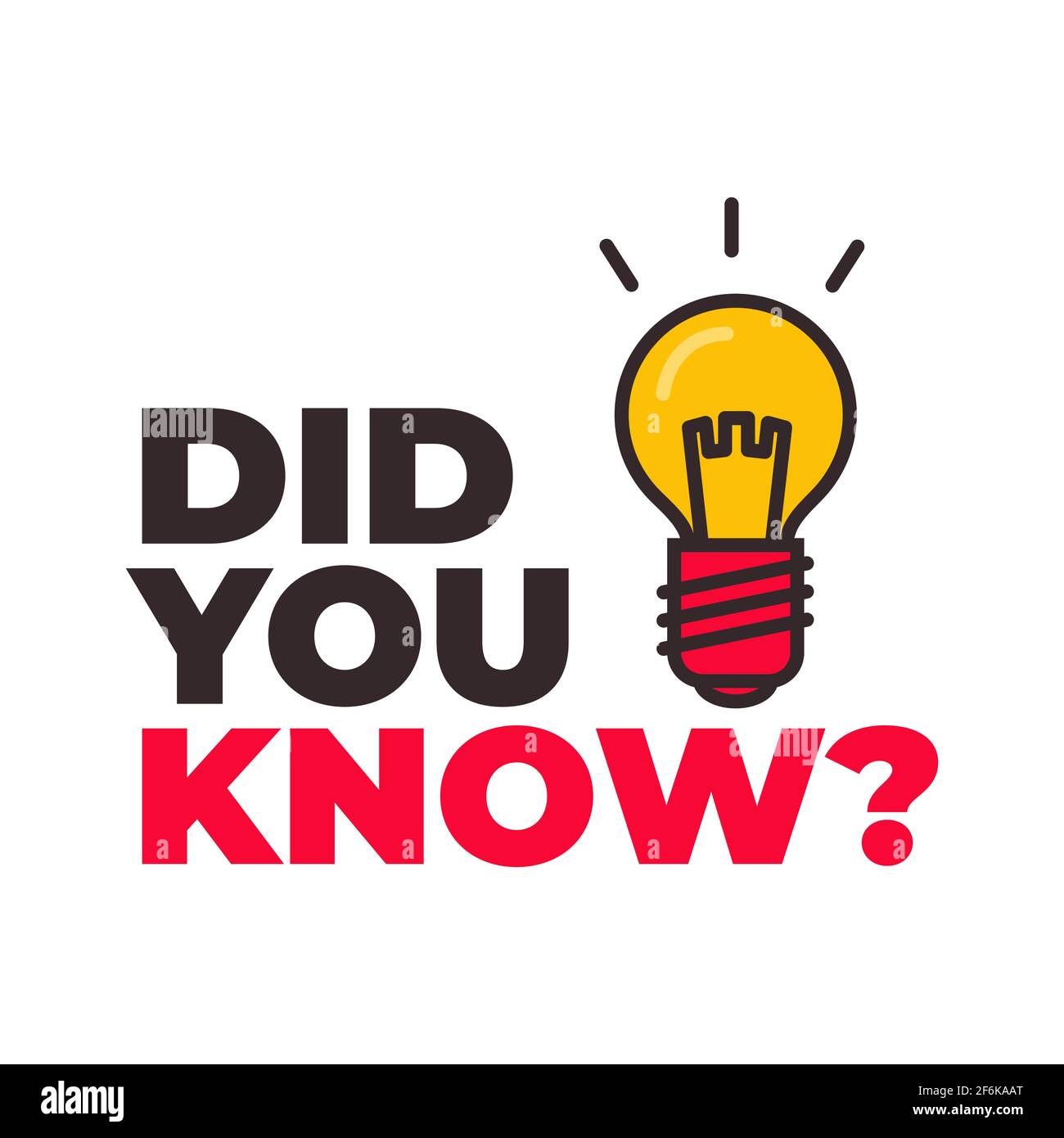 Did you know with bulb icon Stock Vector Image & Art - Alamy